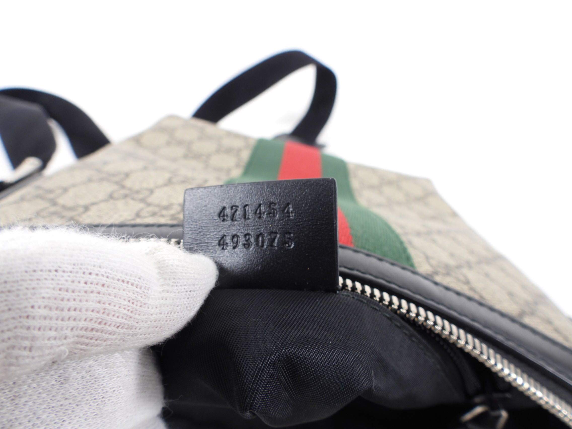 Gucci Monogram Supreme Web Stripe Small Messenger Bag