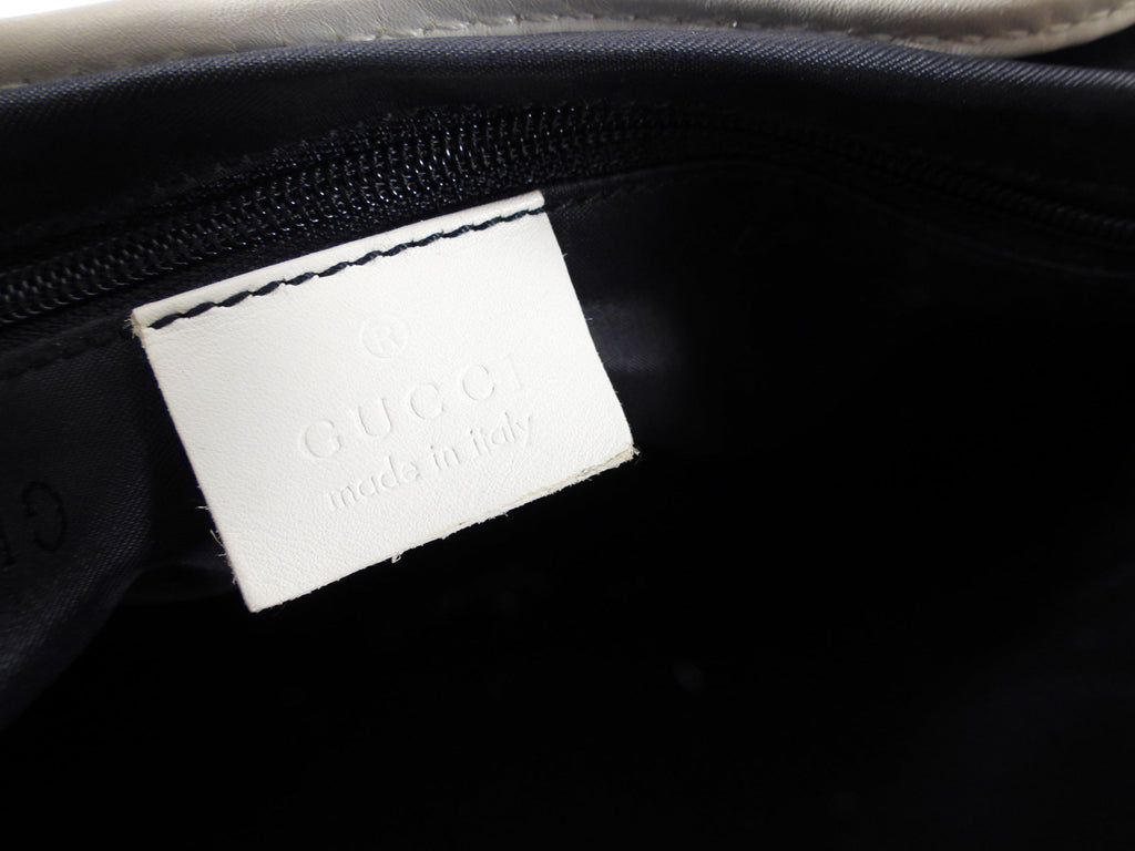 Gucci Tom Ford Era White Leather Jackie O Hobo Bag