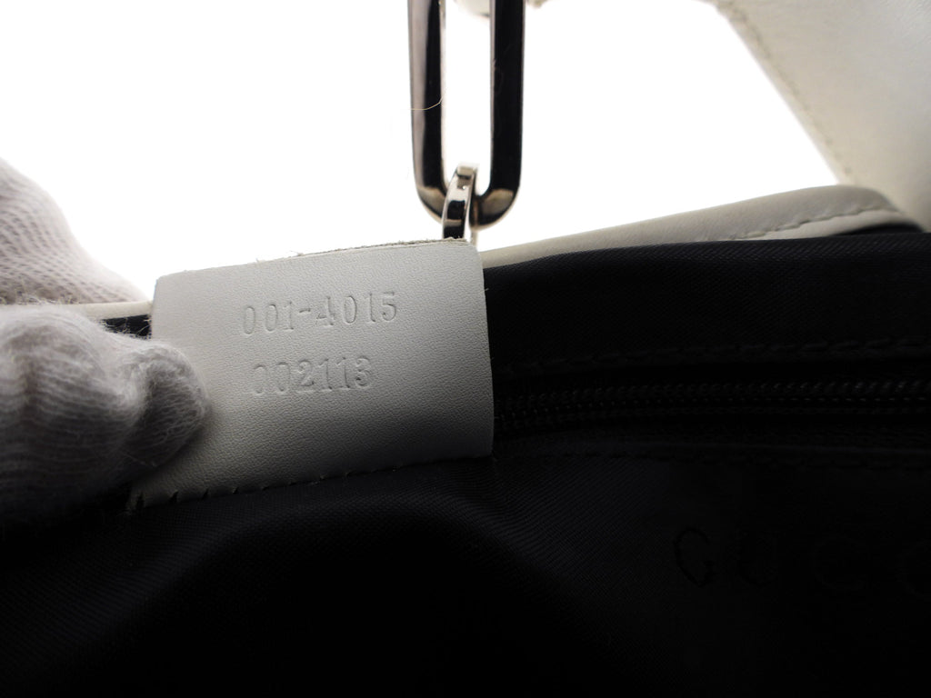 Gucci Tom Ford Era White Leather Jackie O Hobo Bag