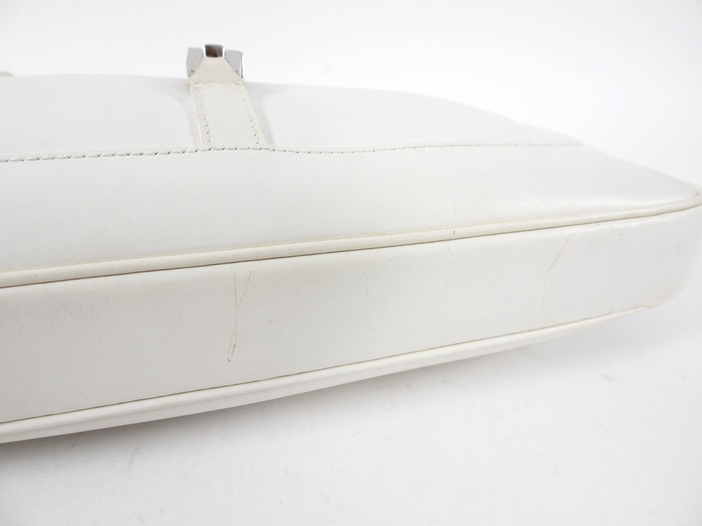 Gucci Tom Ford Era White Leather Jackie O Hobo Bag