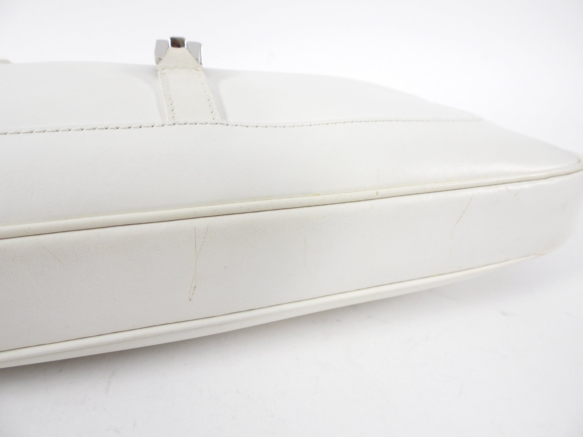 Gucci Tom Ford Era White Leather Jackie O Hobo Bag