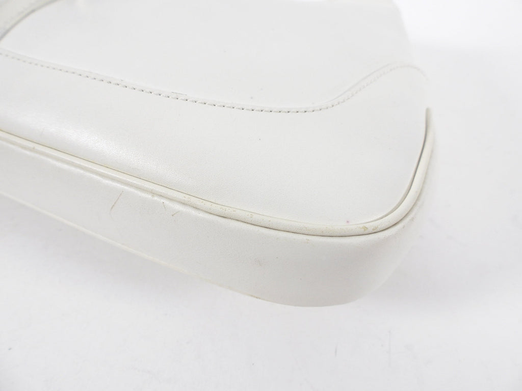 Gucci Tom Ford Era White Leather Jackie O Hobo Bag