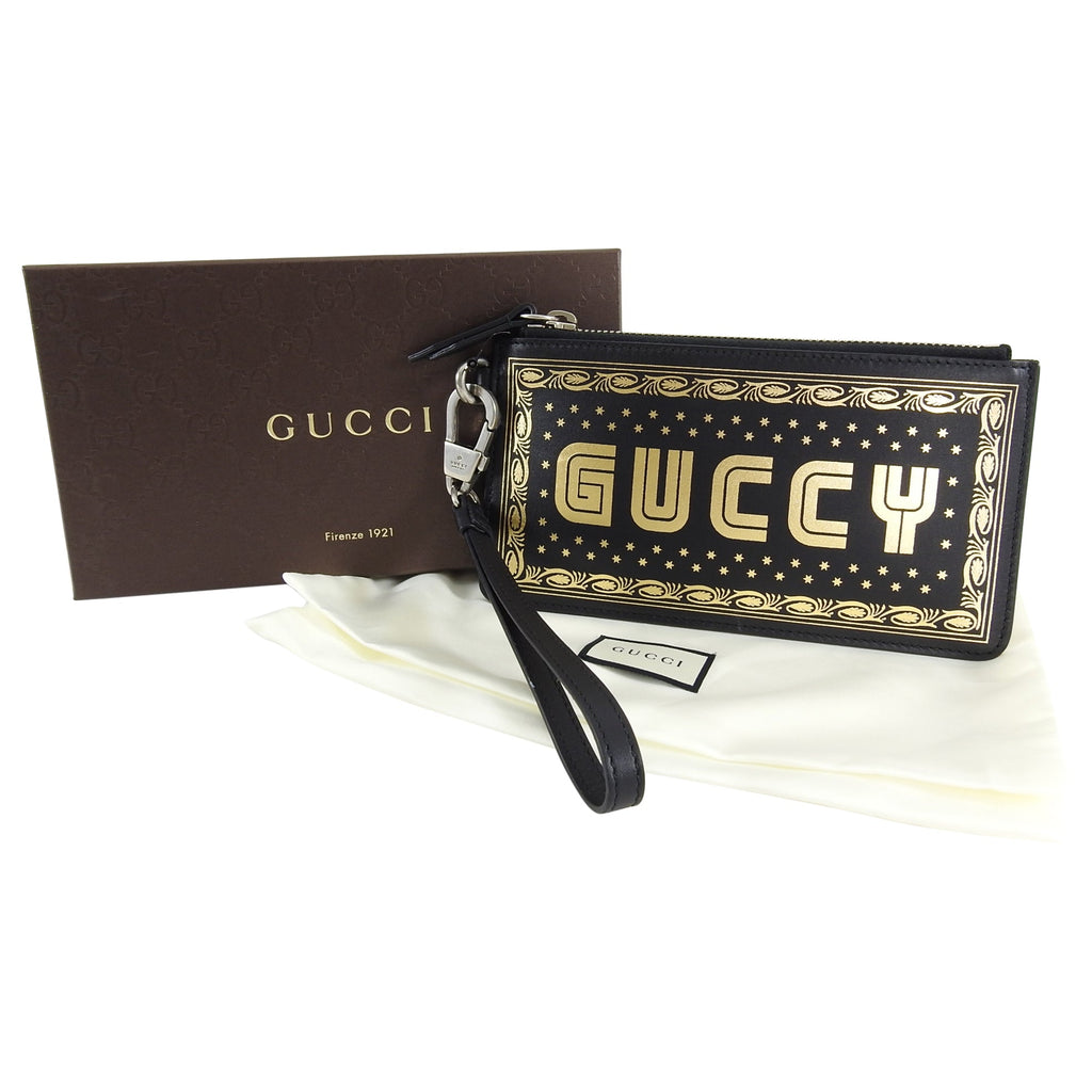 Gucci Spring 2018 Guccy Moon and Stars Small Wristlet Bag