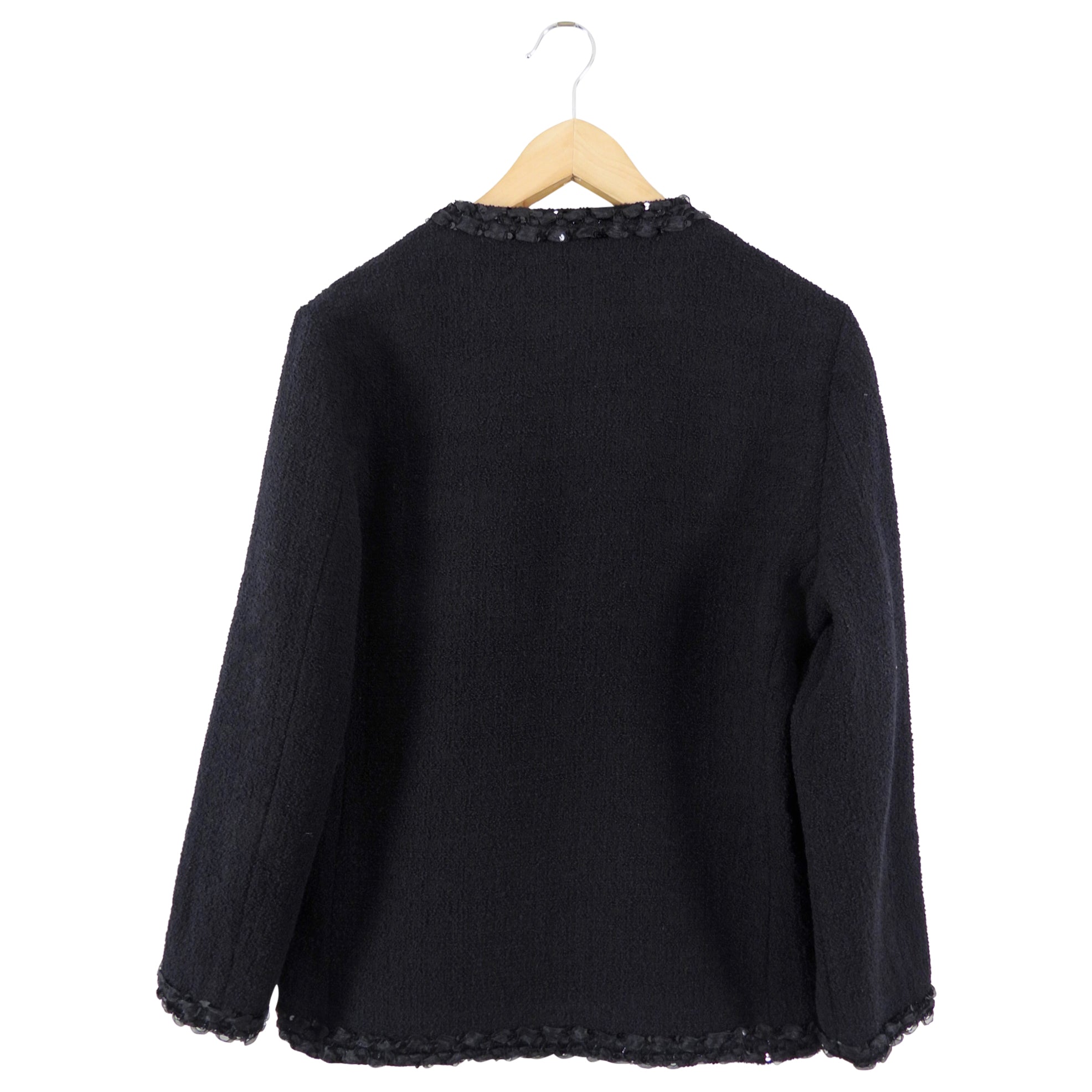 Giambattista Valli Black Wool and Tweed Zip Jacket - IT44 / 8