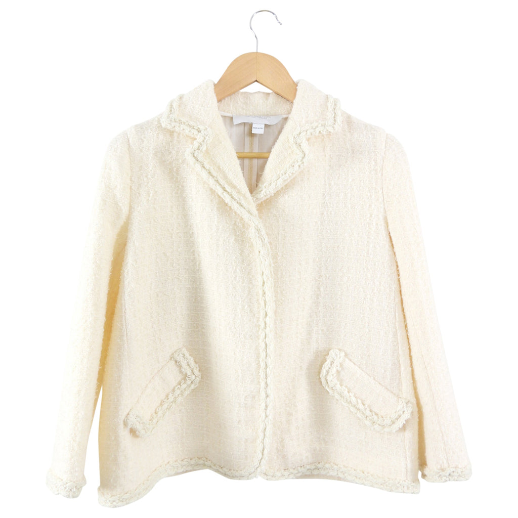 Giambattista Valli Ivory Tweed Classic Jacket - IT44 / USA 8