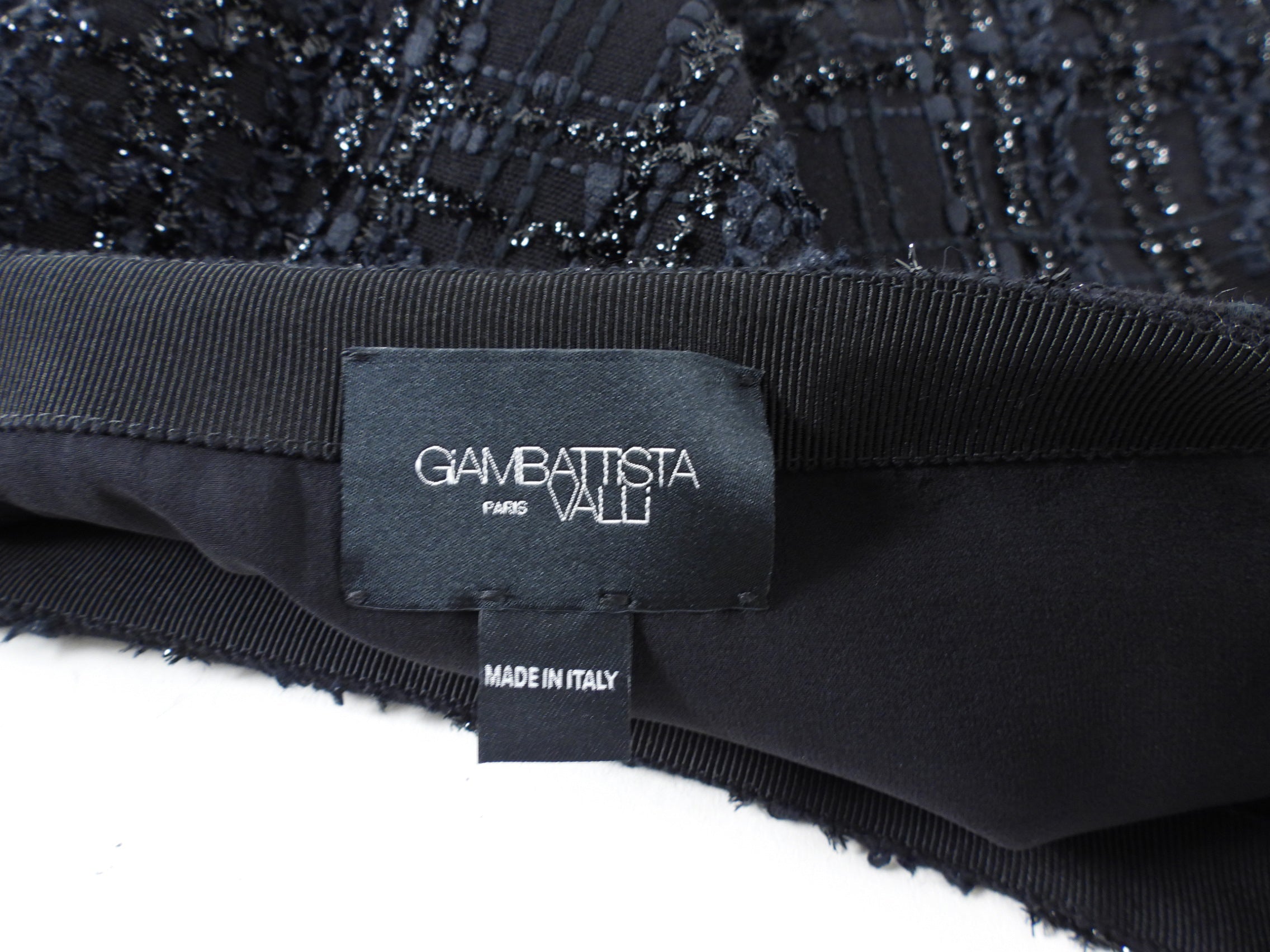 Giambattista Valli Black Shimmer Tweed Mini Skirt - IT44 / 8