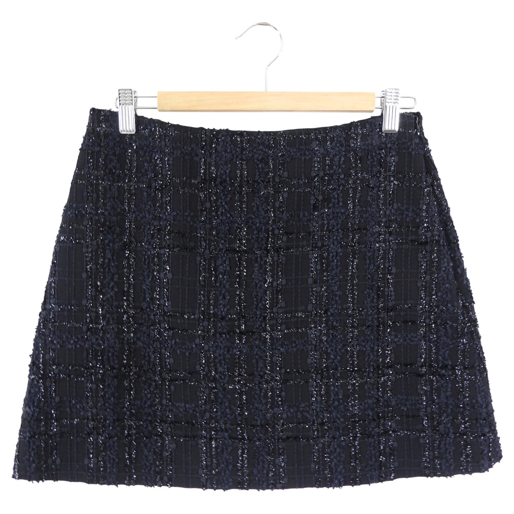 Giambattista Valli Black Shimmer Tweed Mini Skirt - IT44 / 8