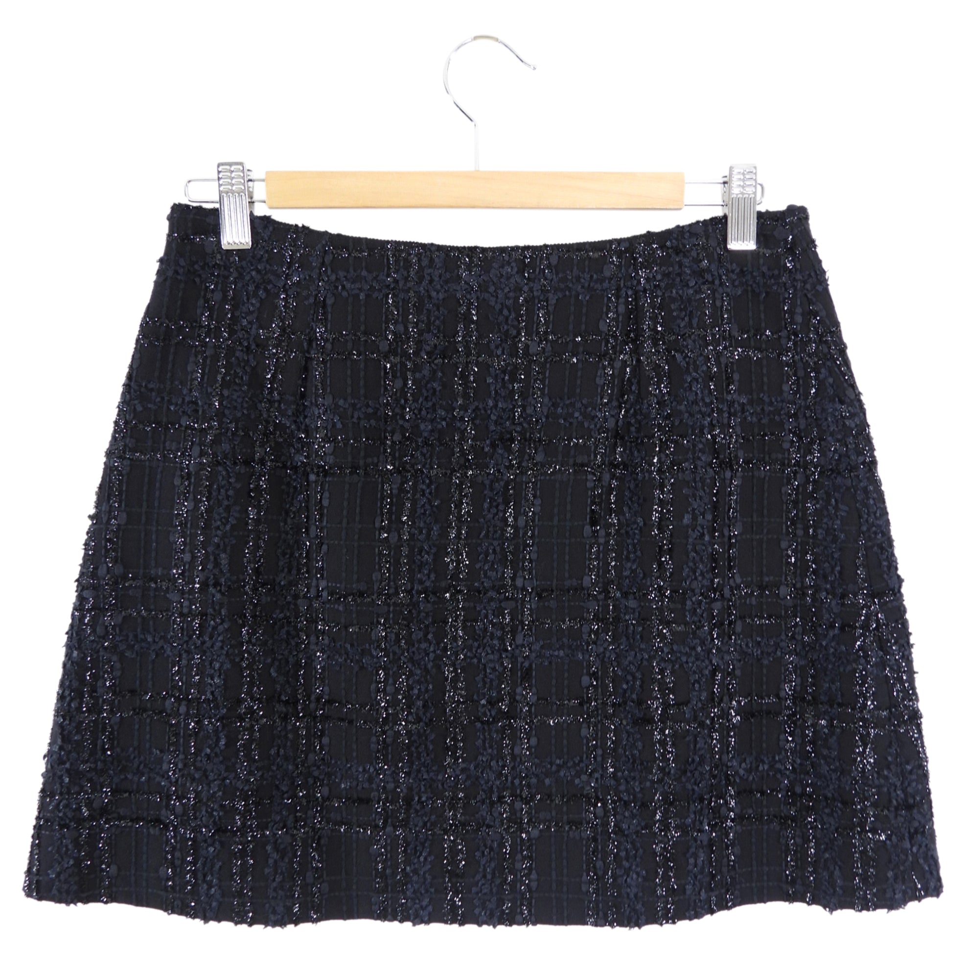 Giambattista Valli Black Shimmer Tweed Mini Skirt - IT44 / 8