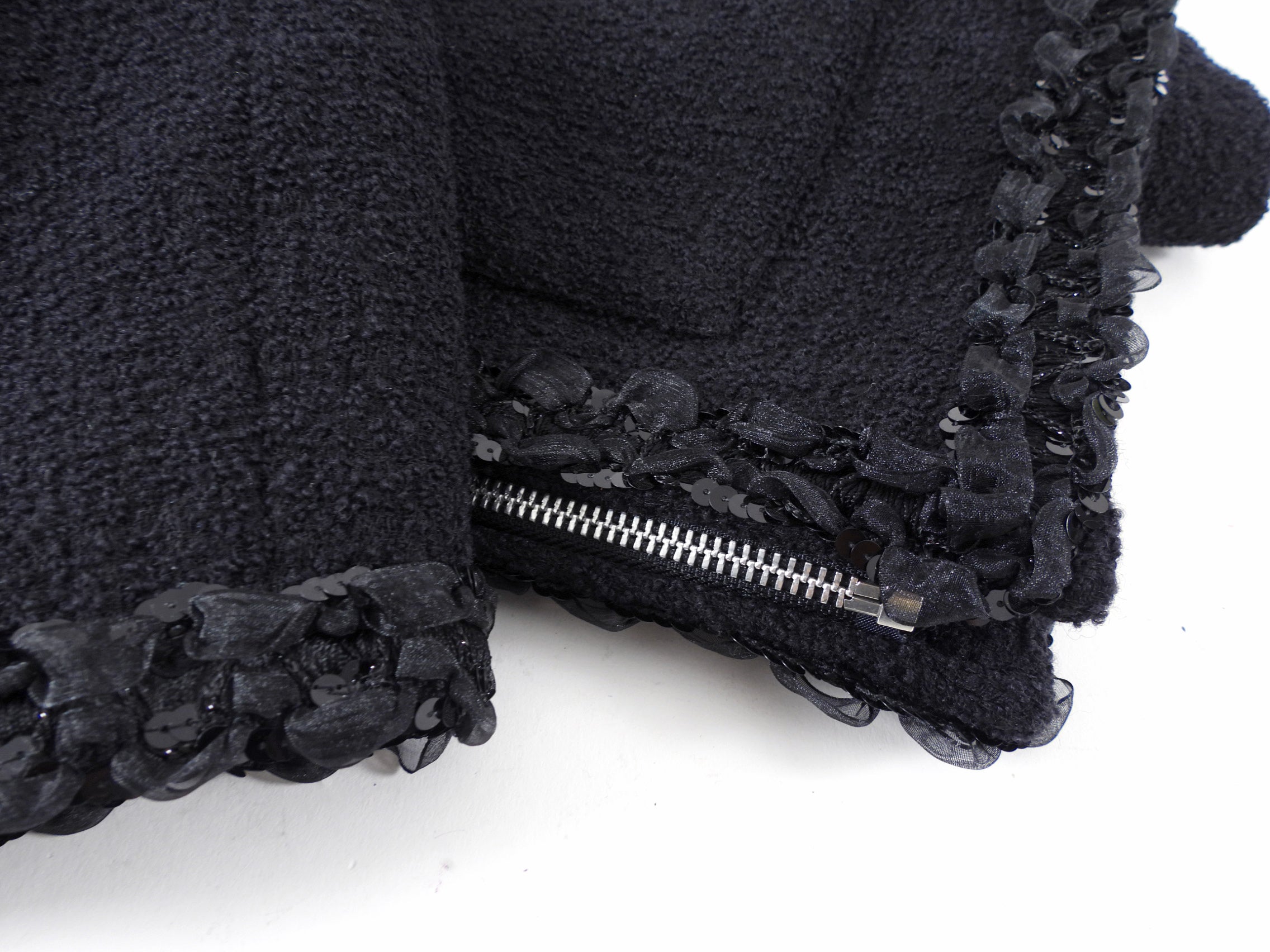 Giambattista Valli Black Wool and Tweed Zip Jacket - IT44 / 8