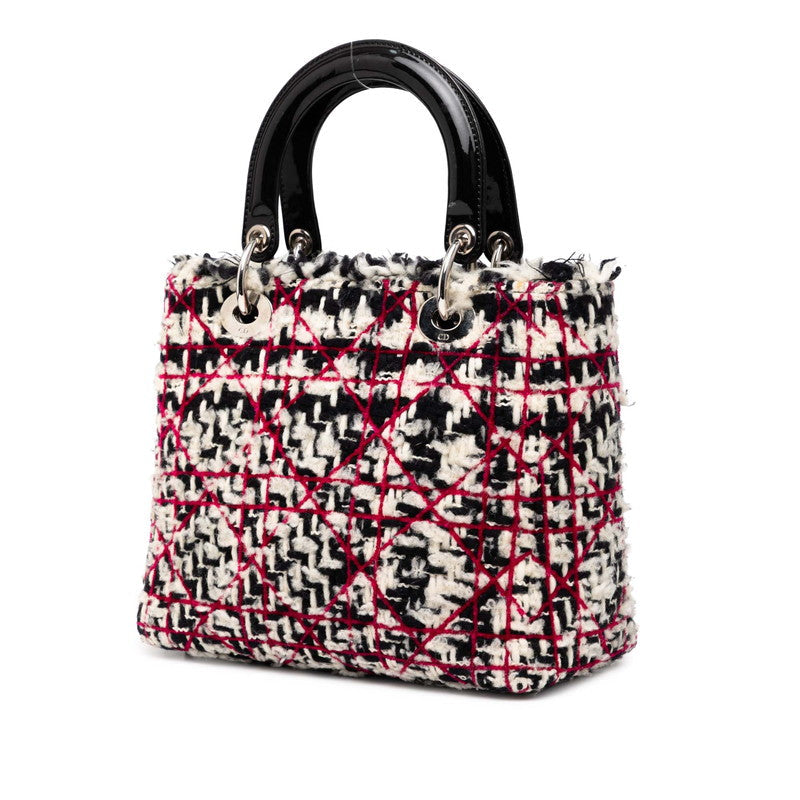 Dior Lady Dior Cannage Tweed Leather 2way Bag