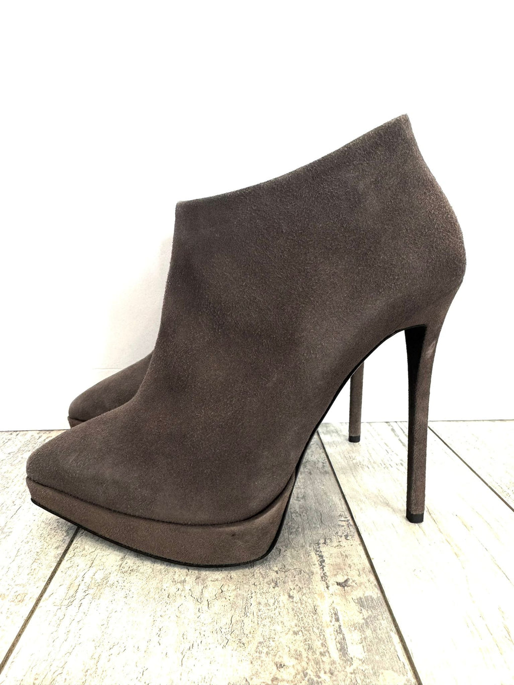 GUISEPPE ZANOTTI SUEDE PLATFORM ANKLE PUMPS