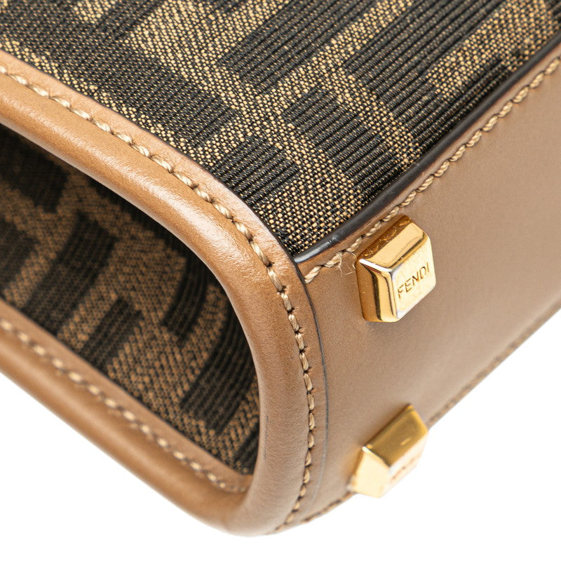 Fendi Zucca Canvas Leather 2way Shoulder Bag Handbag