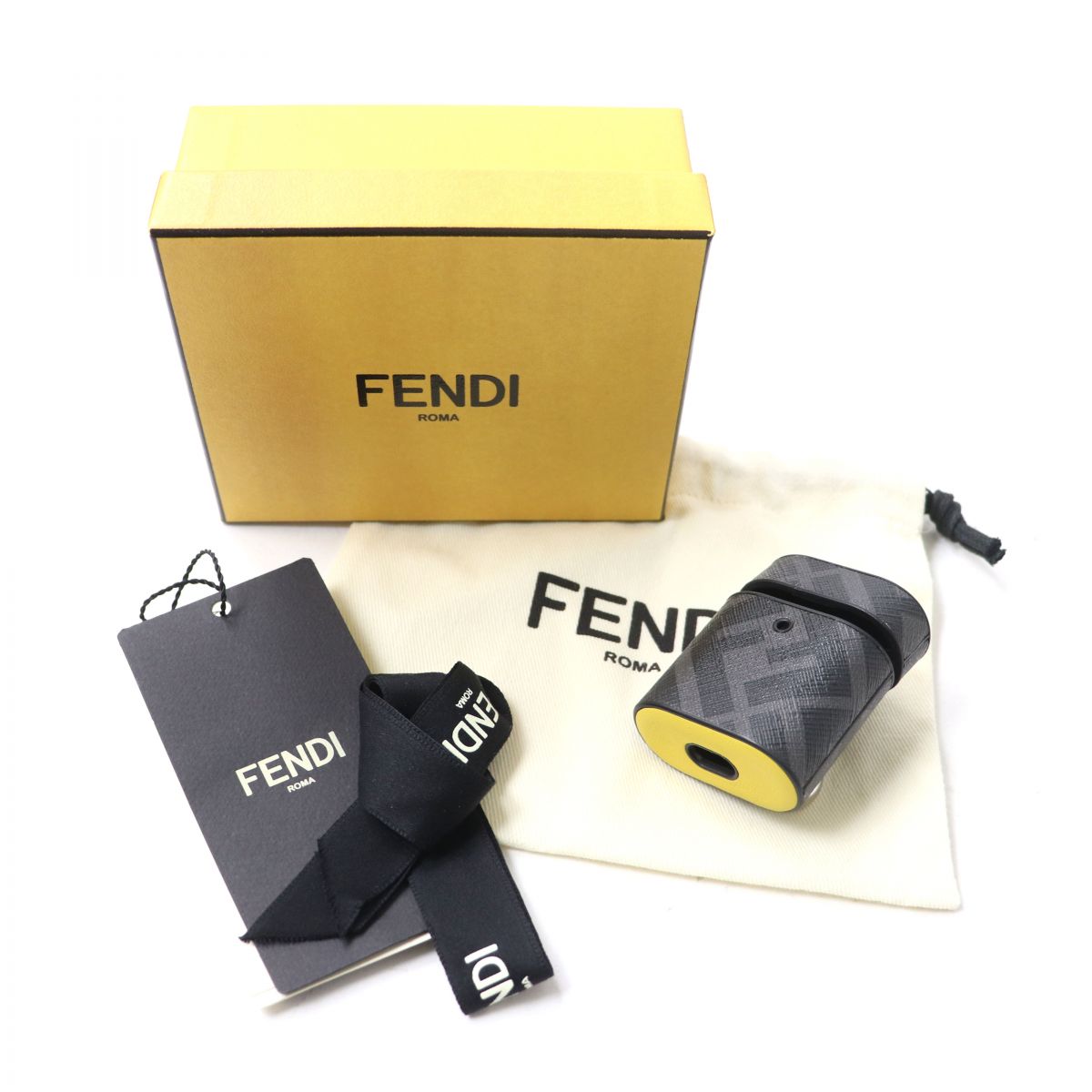 Fendi 7AR987 Zucca Leather Earphone Case