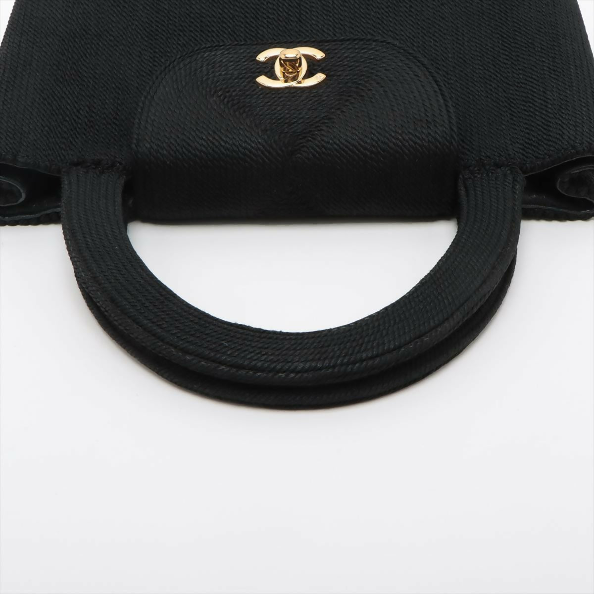 Chanel Vintage Black Caviar Rope-embellished Tote Bag