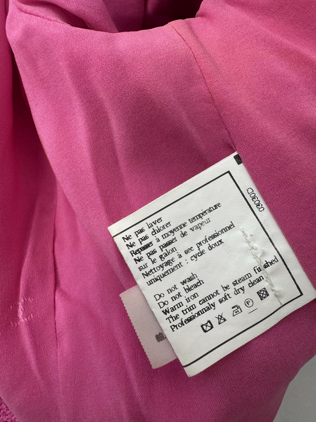 Chanel Vintage 1995 Barbie Pink Cotton Cropped Jacket