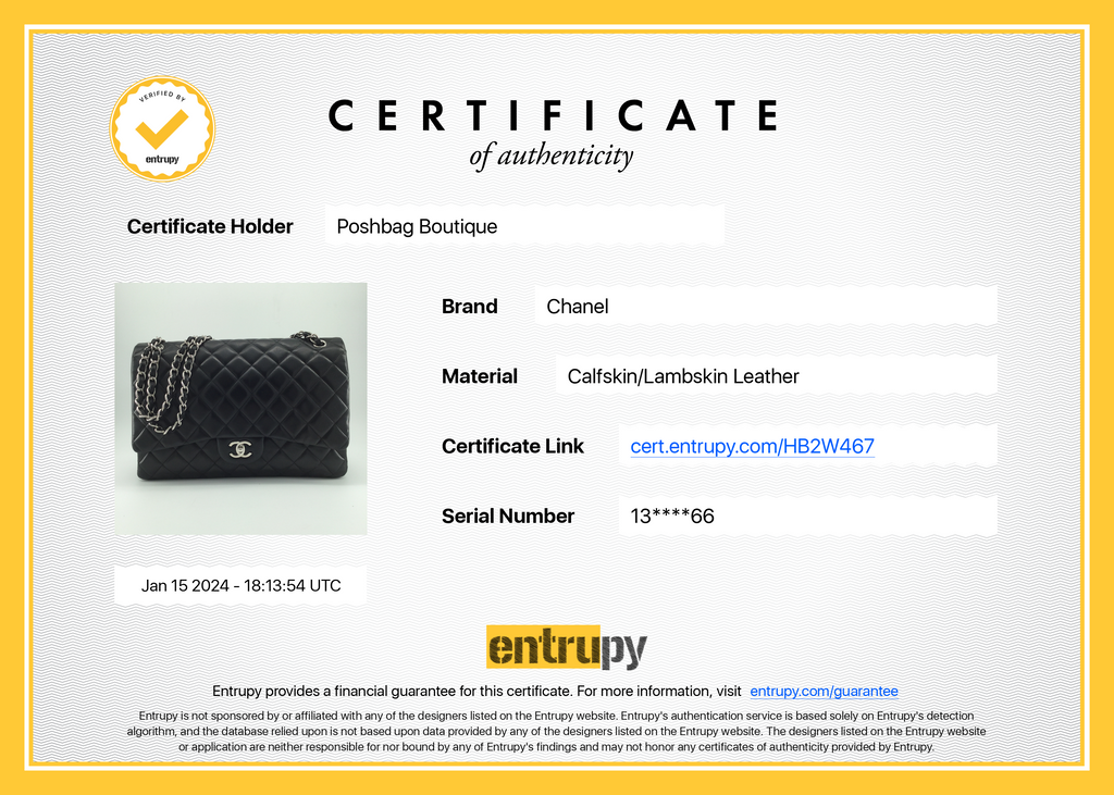 Chanel Classic Maxi Single Flap Lambskin Leather Bag