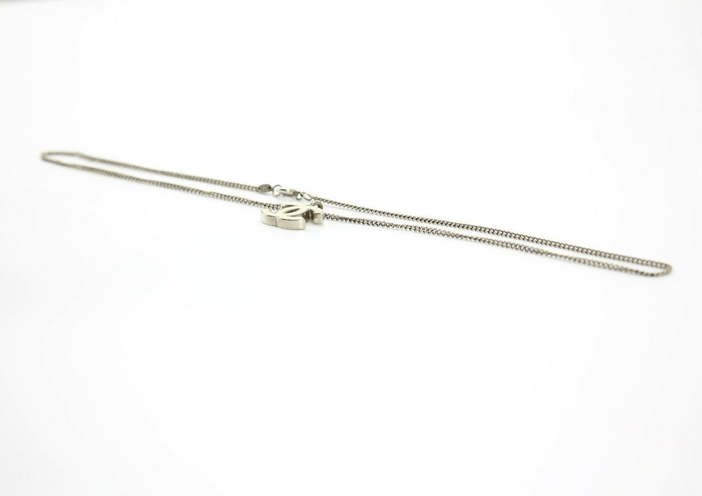 Chanel Vintage 02C Enamel White CC Necklace