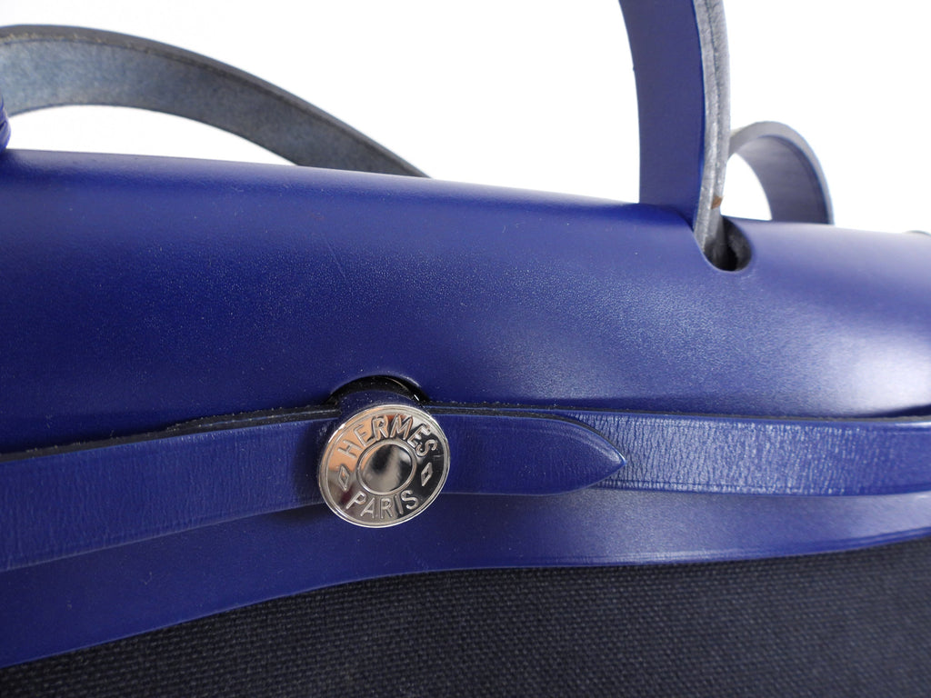 Hermes Blue and Black Herbag Zip 31