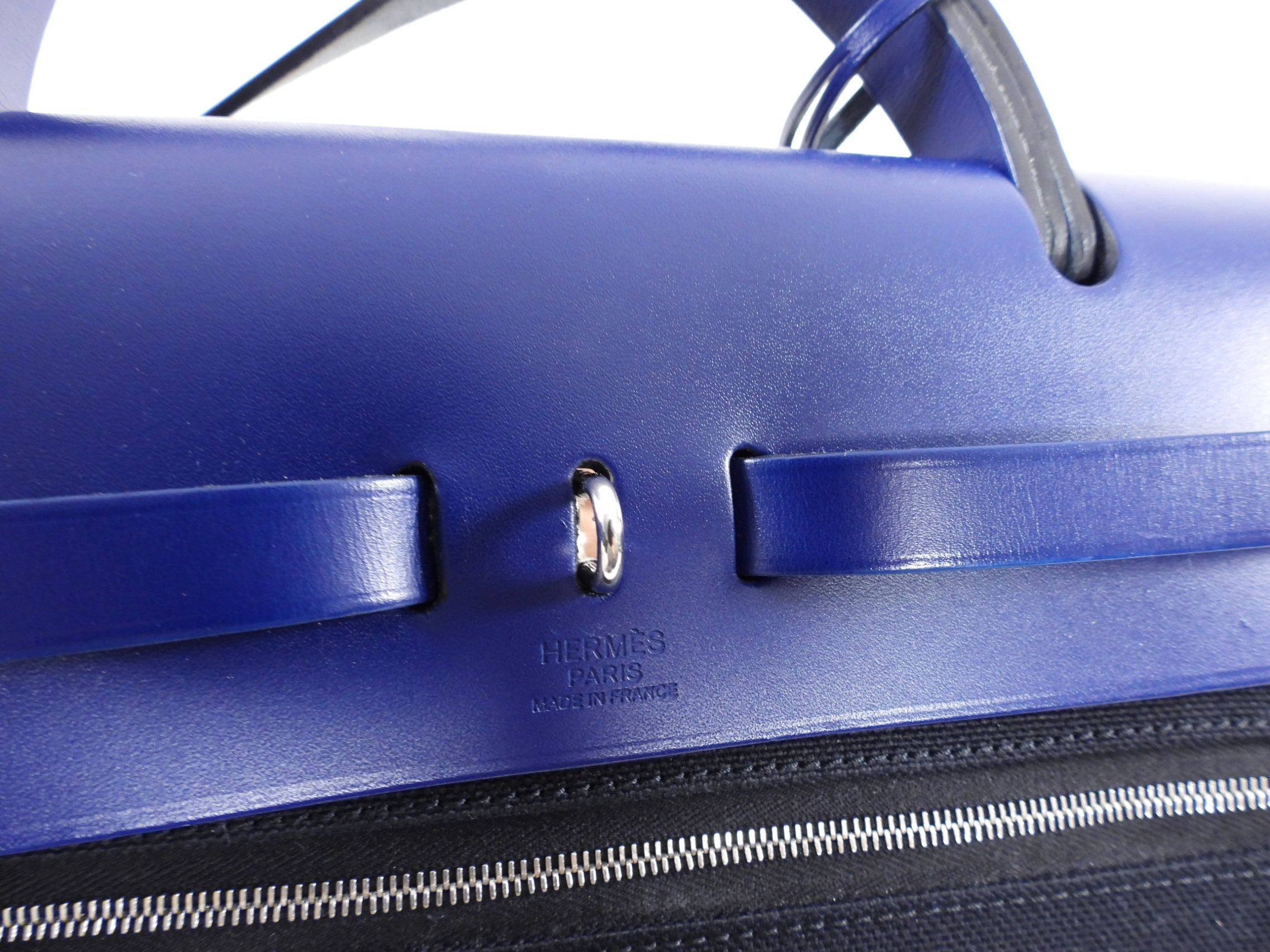 Hermes Blue and Black Herbag Zip 31