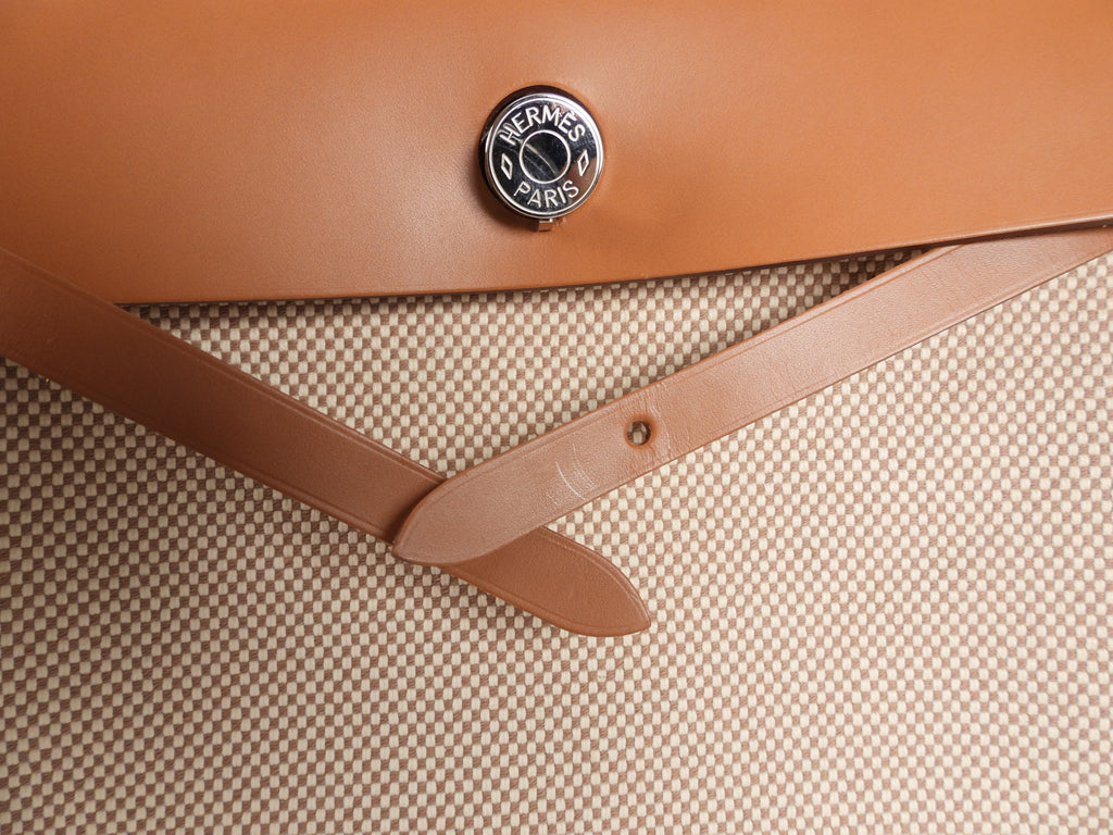 Hermes Herbag Zip 31 Retourne Toile Criss Viking and Vache Hunter