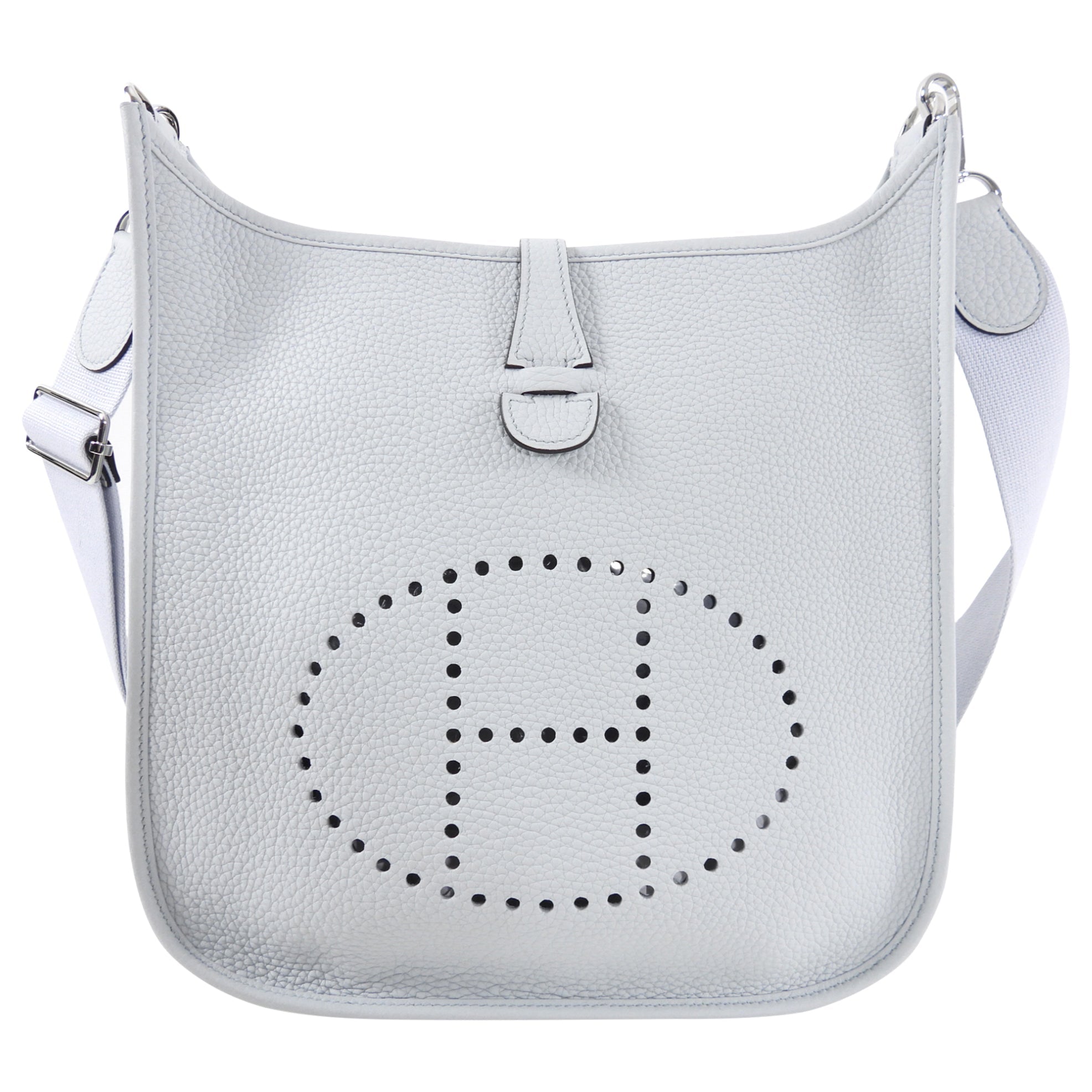 Hermes Evelyne III 29 Clemence Pale Blue / Bleu Pale Crossbody Bag