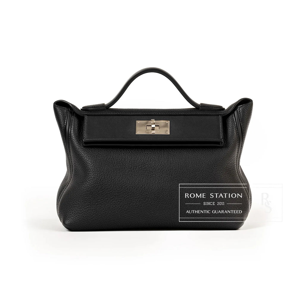 Hermès 24/24 29 Sac Bag Black Taurillon Maurice/Swift Palladium Hardware