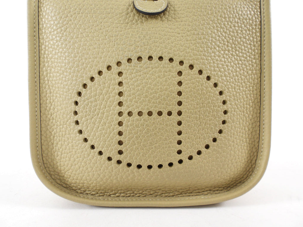 Hermes Evelyne TPM Trench / Cuivre Taurillon Clemence  Leather Crossbody Bag