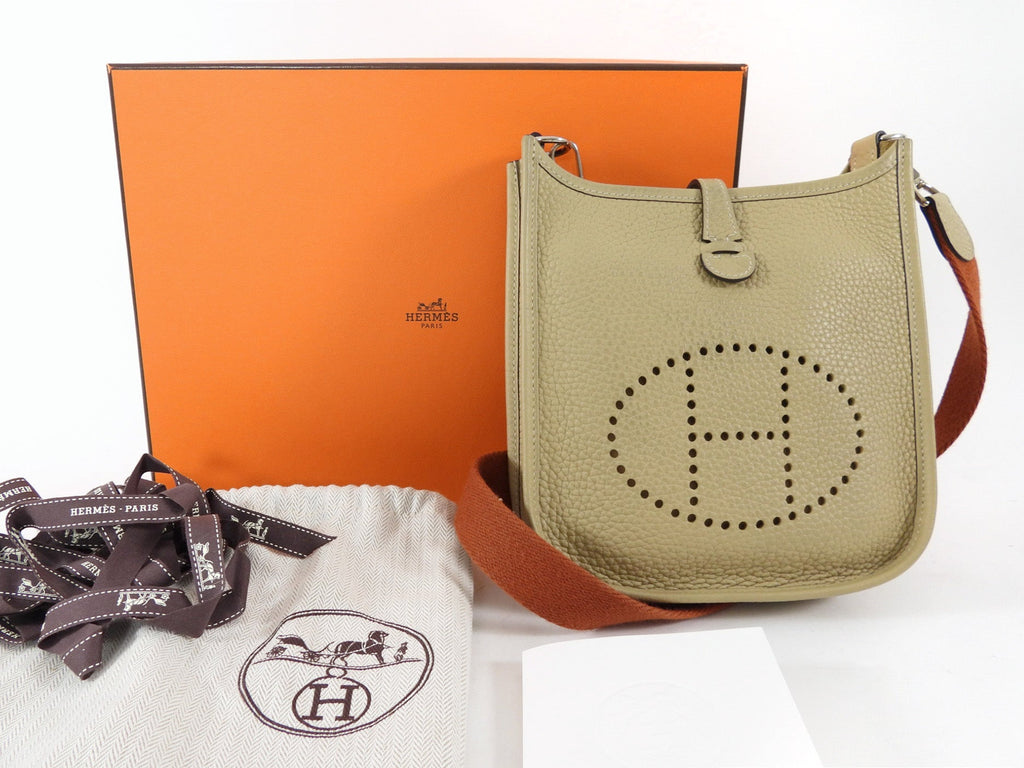 Hermes Evelyne TPM Trench / Cuivre Taurillon Clemence  Leather Crossbody Bag