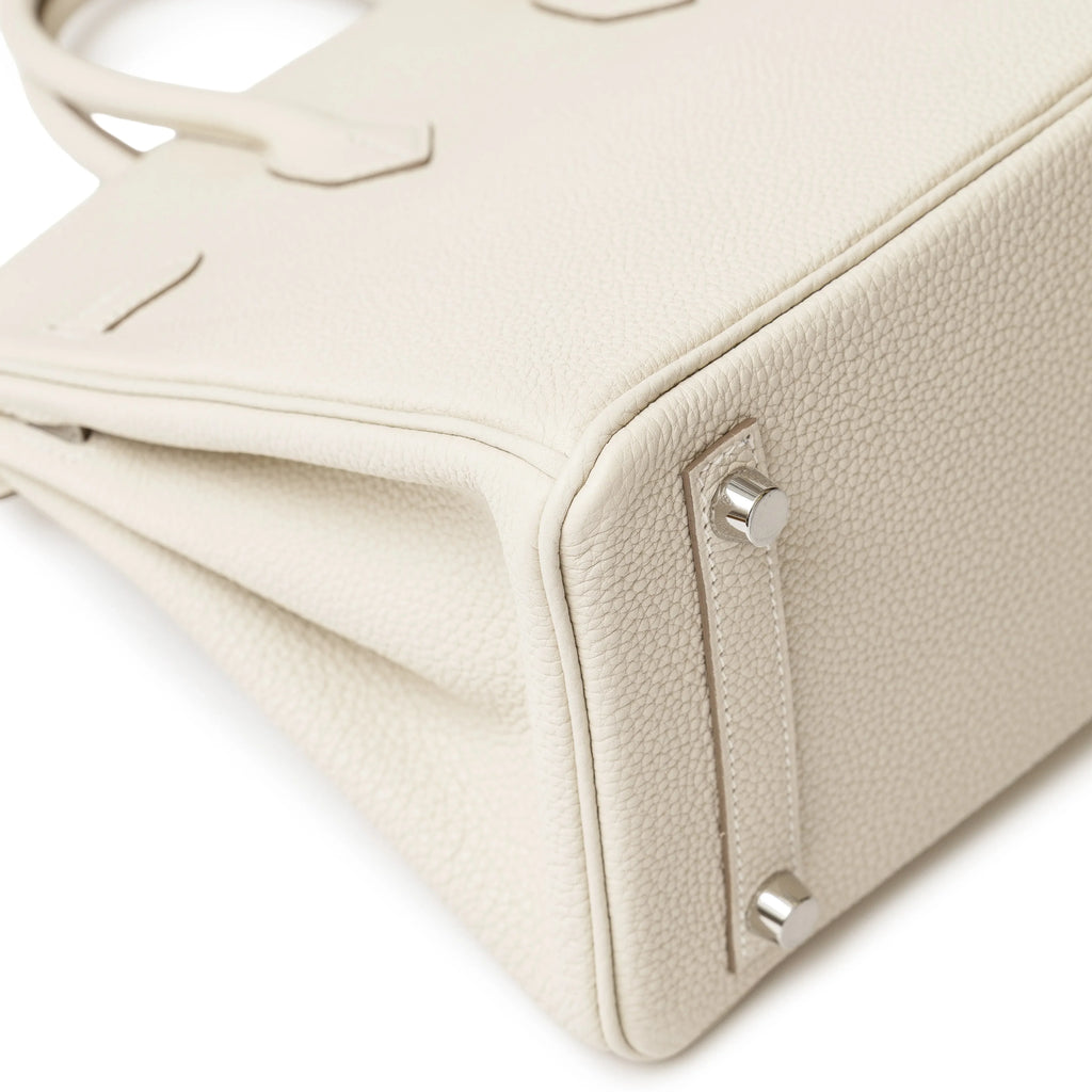 Hermès Birkin 25 Craie Togo Palladium Hardware