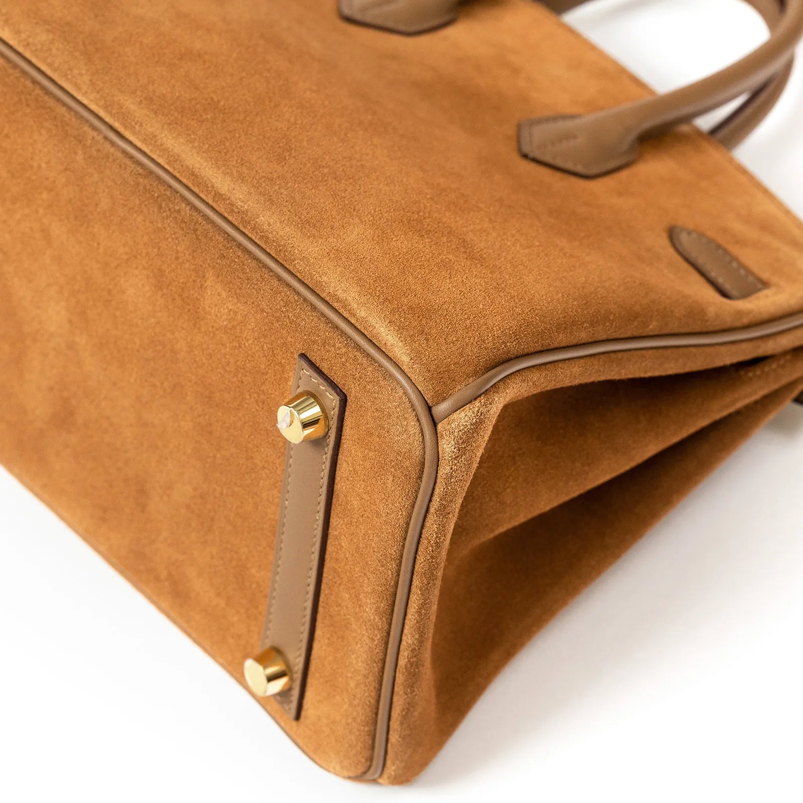 Hermès Birkin 25 Grizzly Chamois and Alezan Calf/Swift Permabrass Hardware