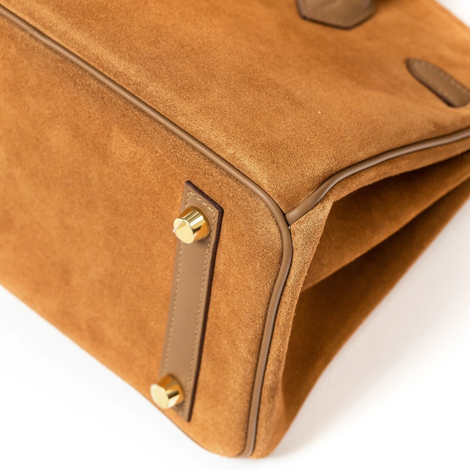 Hermès Birkin 25 Grizzly Chamois and Alezan Calf/Swift Permabrass Hardware