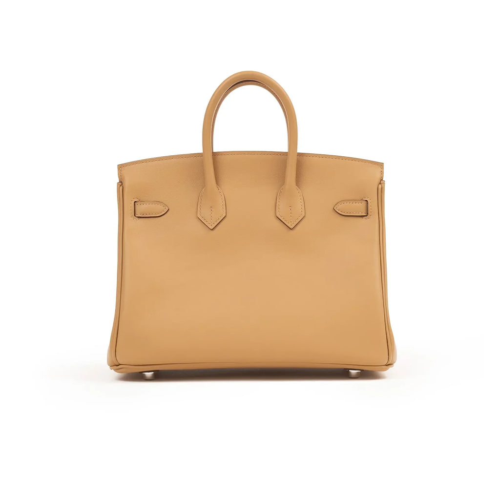 Hermès Birkin 25 In and Out Biscuit/Blanc Swift Palladium Hardware