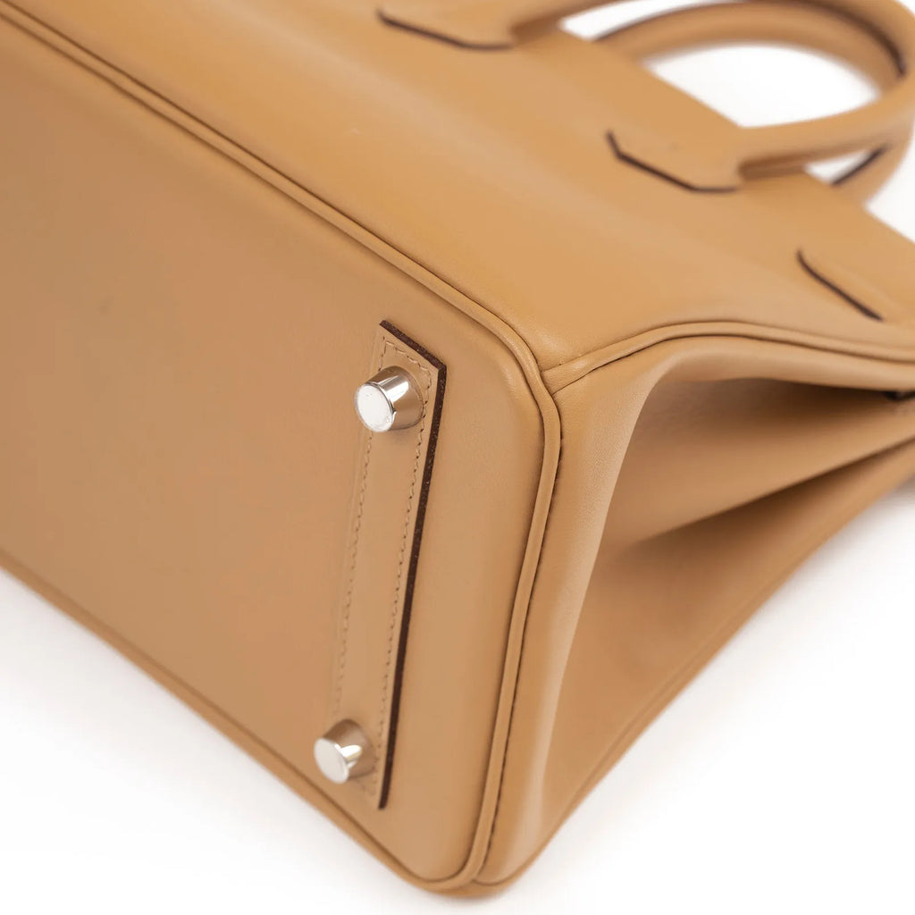Hermès Birkin 25 In and Out Biscuit/Blanc Swift Palladium Hardware