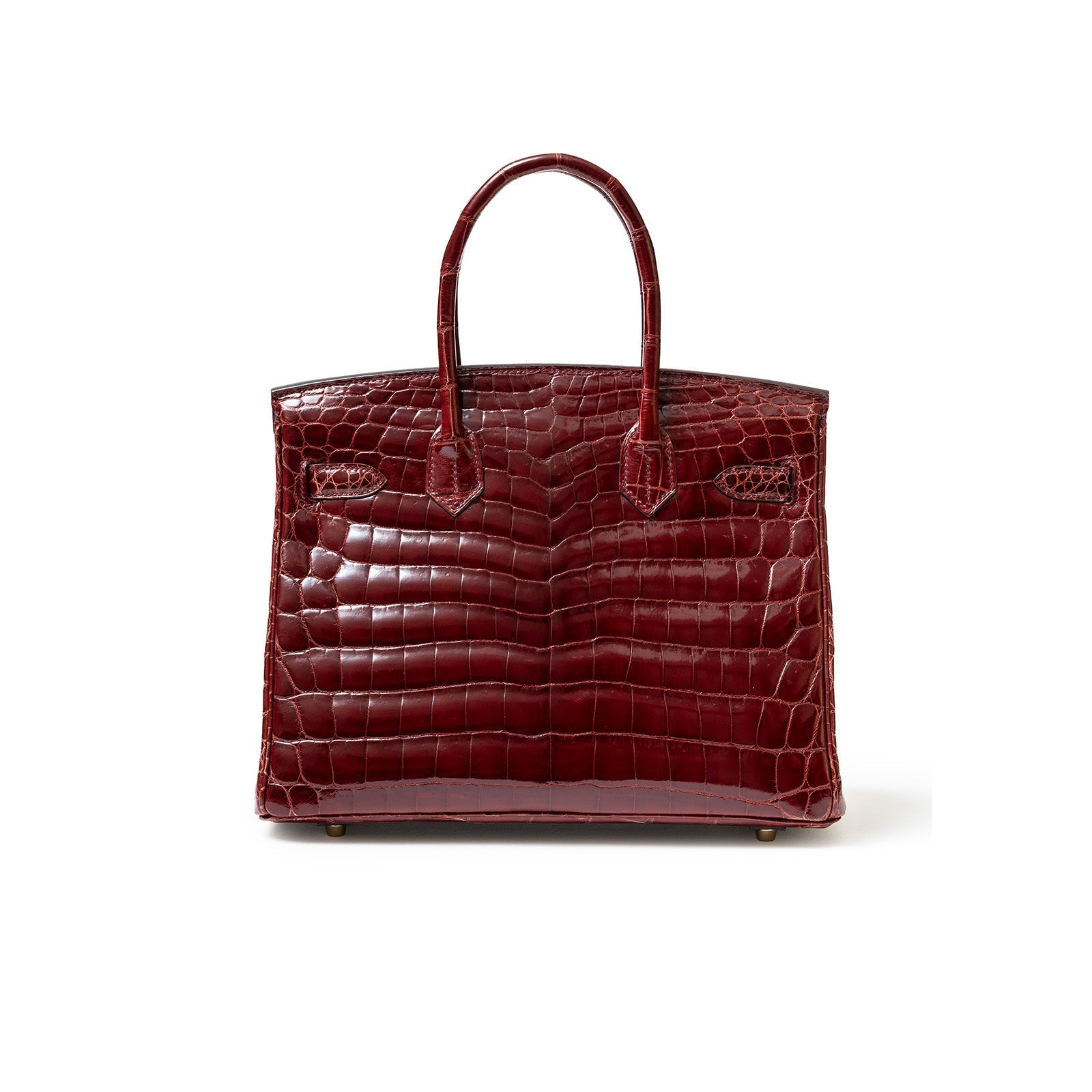 Hermès Birkin 30 Bourgogne Shiny Niloticus Crocodile Gold Hardware