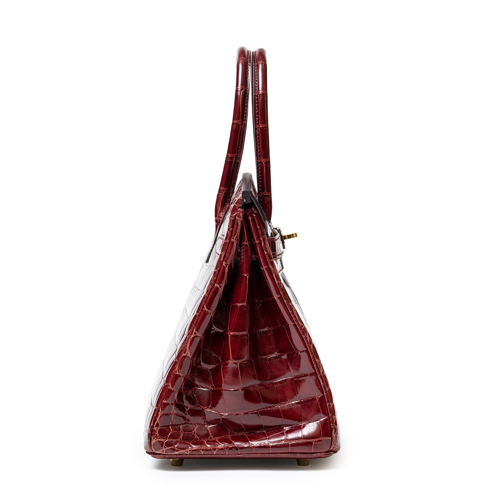 Hermès Birkin 30 Bourgogne Shiny Niloticus Crocodile Gold Hardware