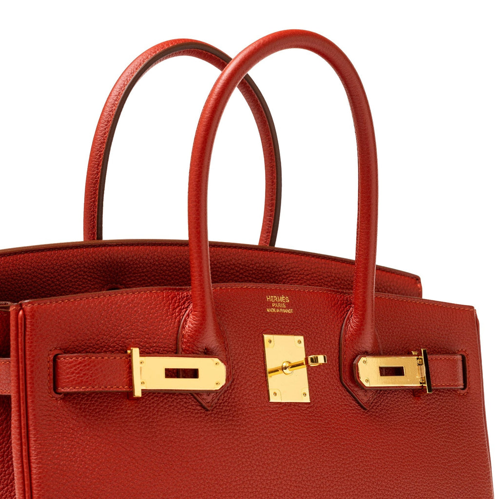 Hermès Birkin 30 Rouge Togo Gold Hardware
