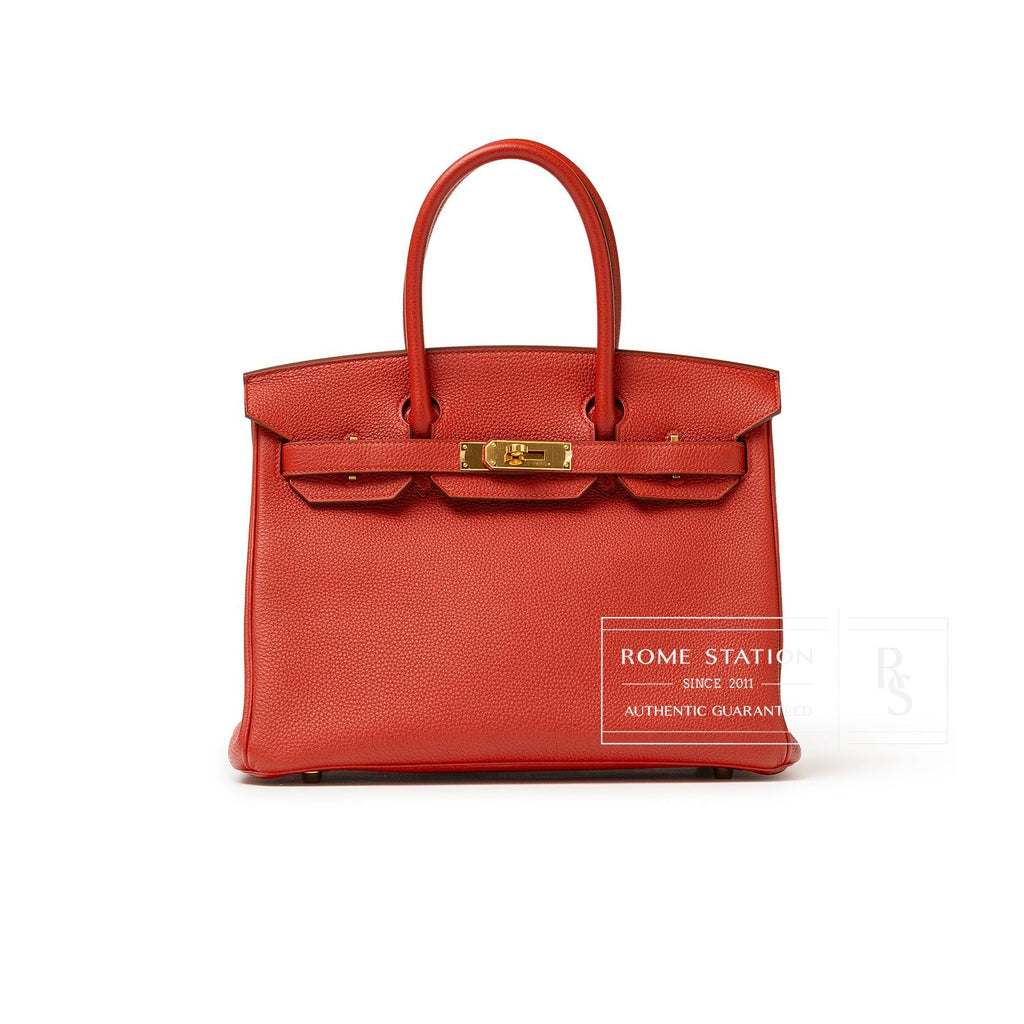 Hermès Birkin 30 Rouge Togo Gold Hardware