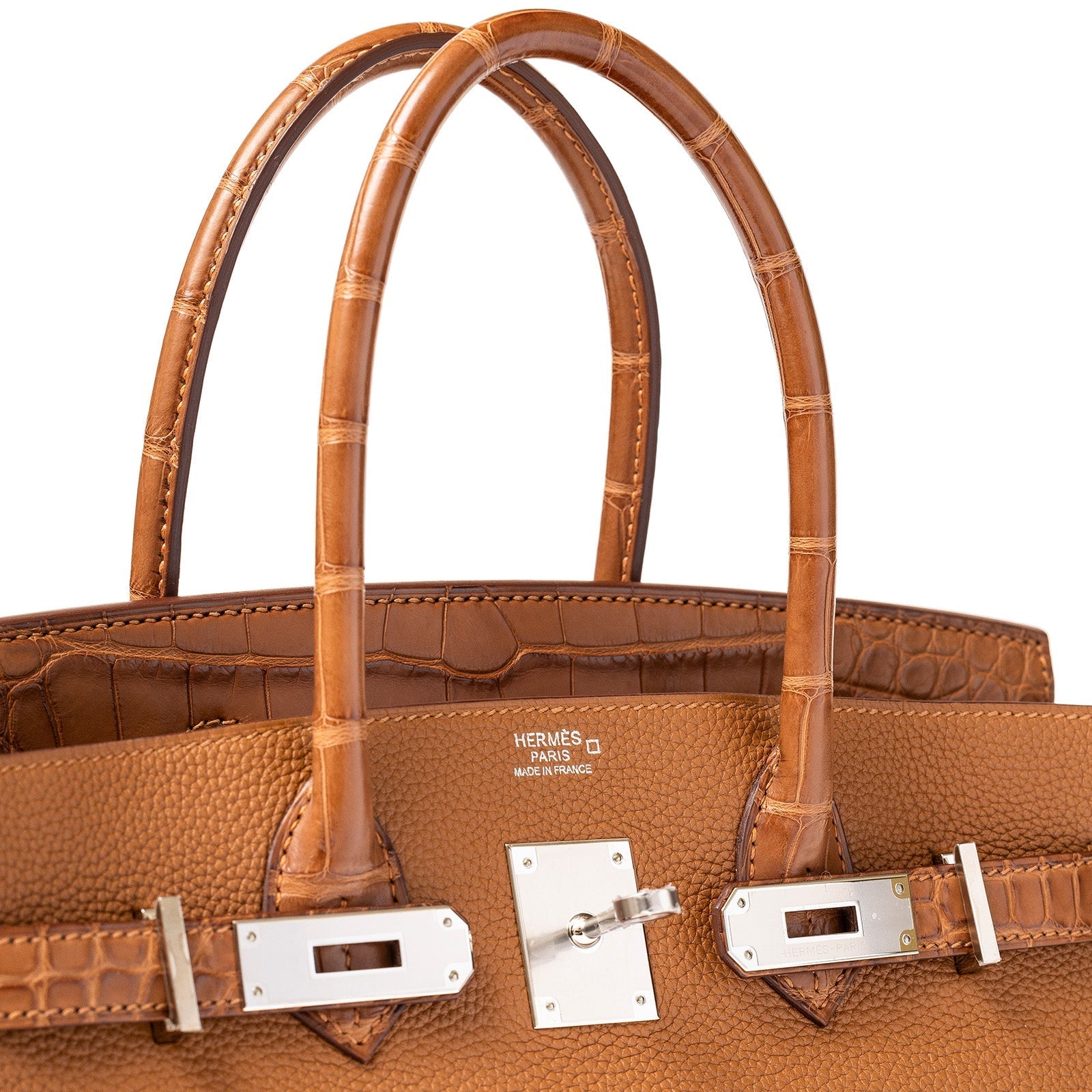 Hermès Birkin 30 Togo and Matte Alligator Touch Gold Palladium Hardware