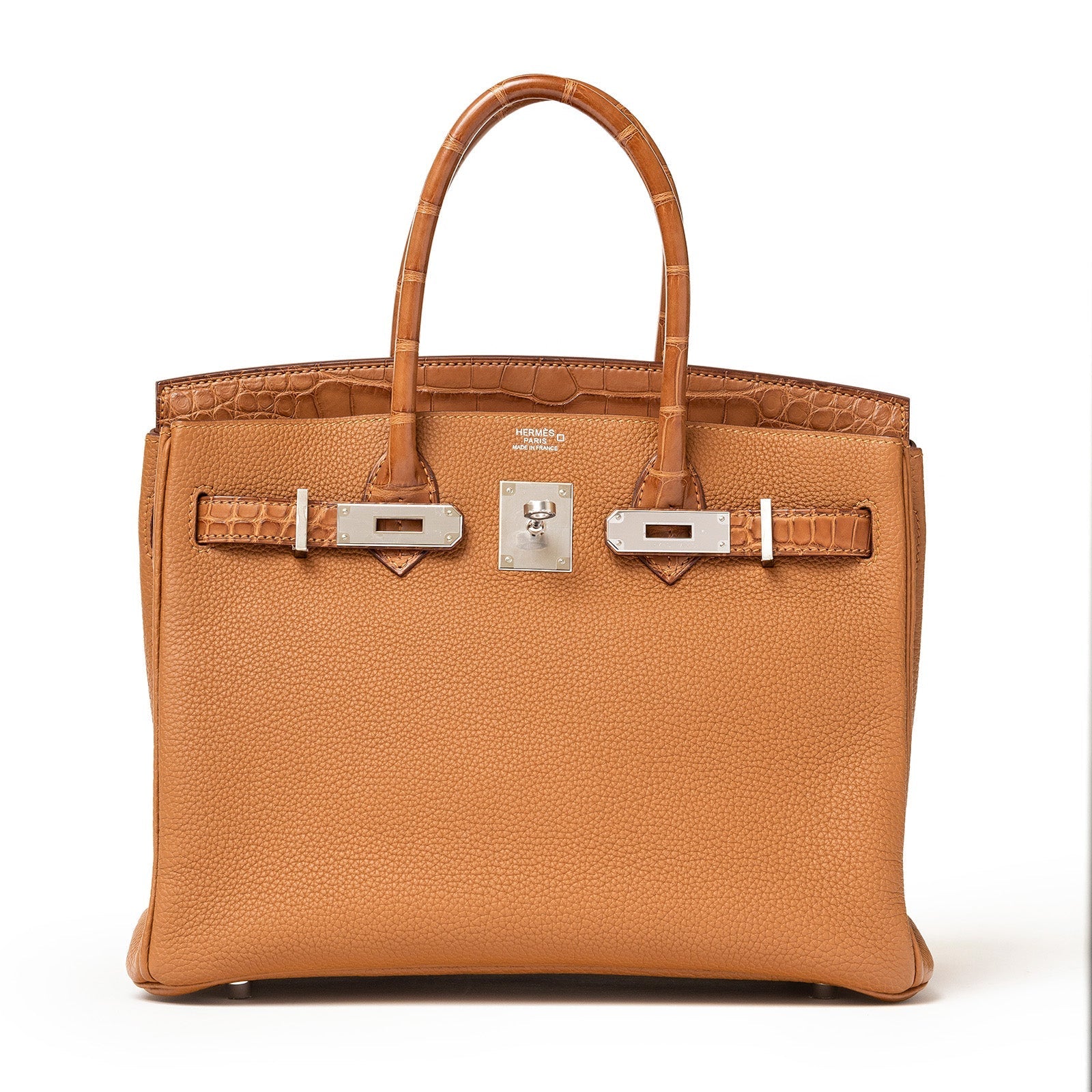Hermès Birkin 30 Togo and Matte Alligator Touch Gold Palladium Hardware