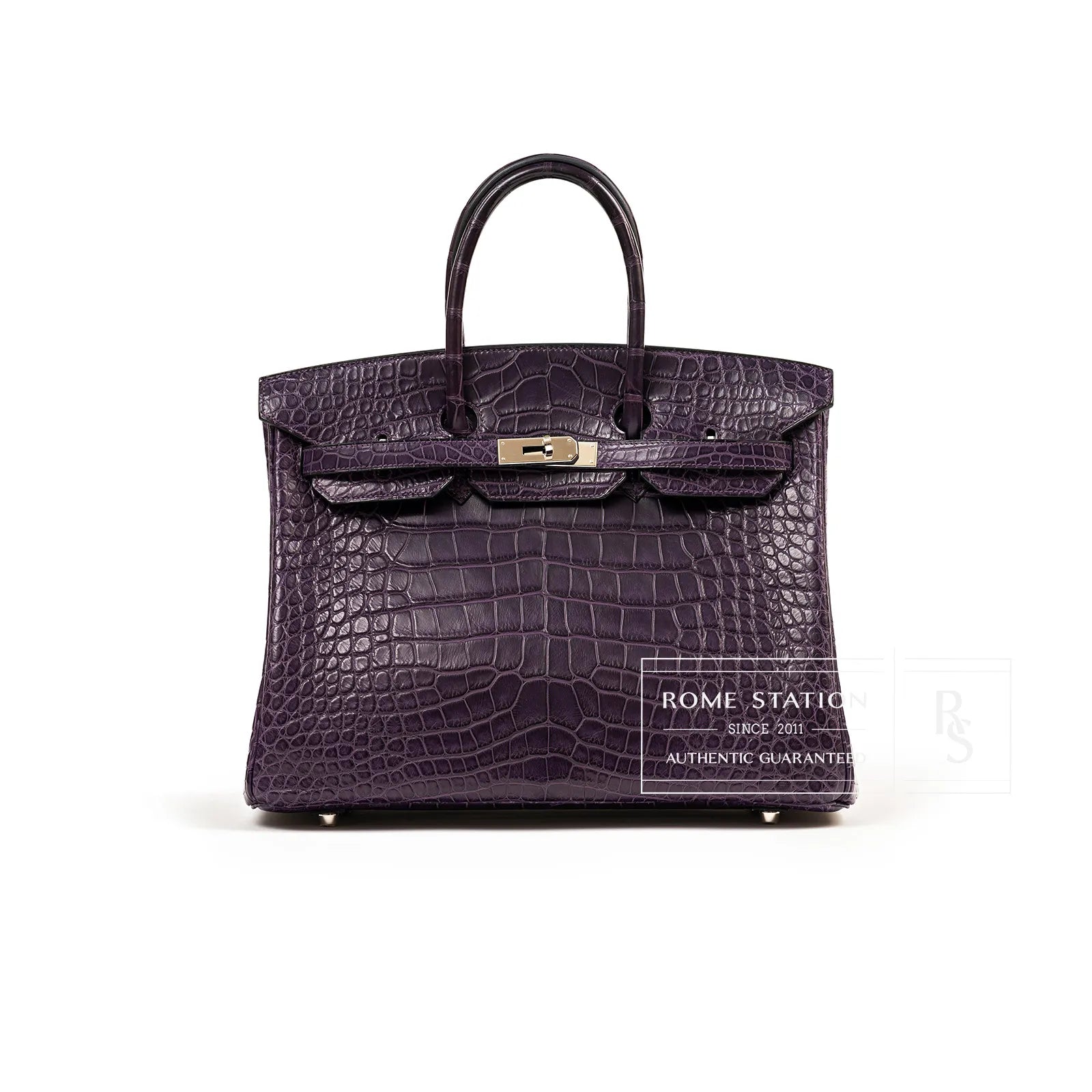 Hermès Birkin 35 Amethyste Matte Alligator Palladium Hardware