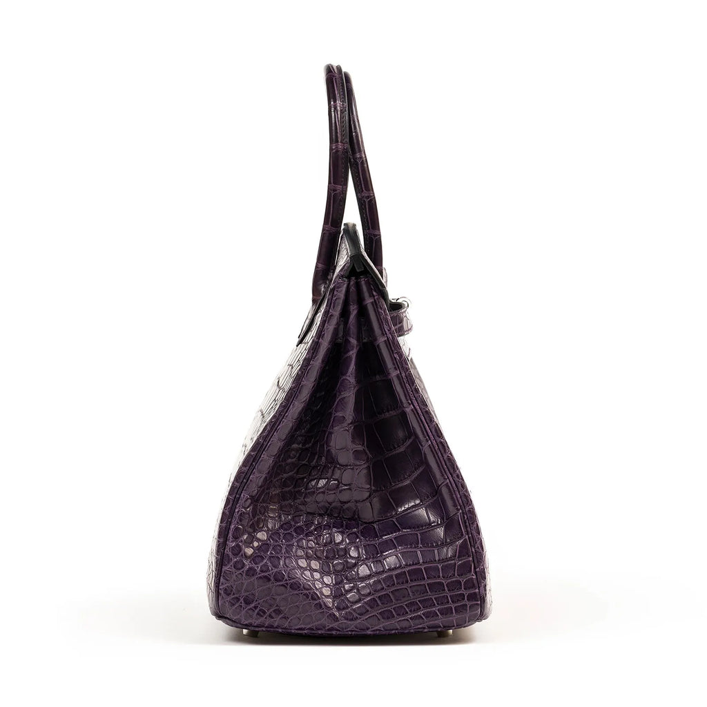Hermès Birkin 35 Amethyste Matte Alligator Palladium Hardware