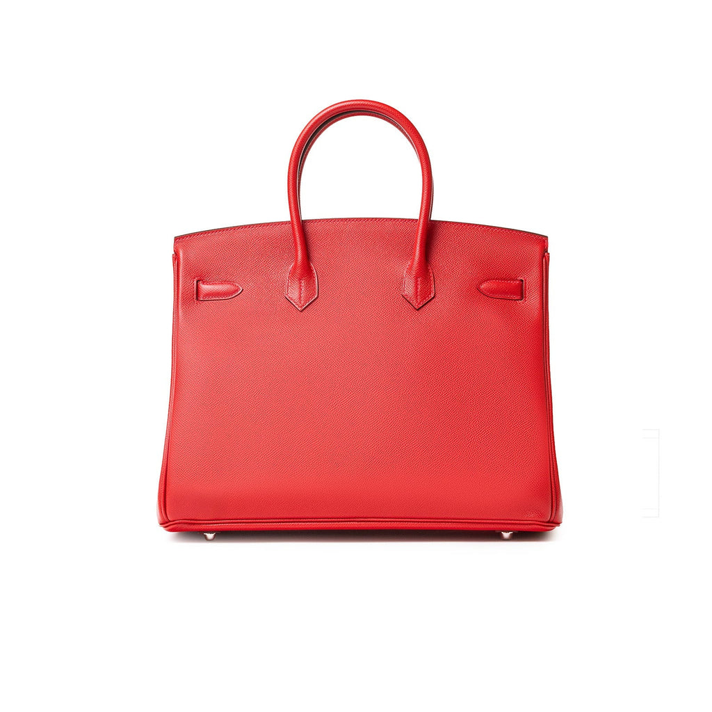 Hermès Birkin 35 Rouge Casaque Epsom Palladium Hardware