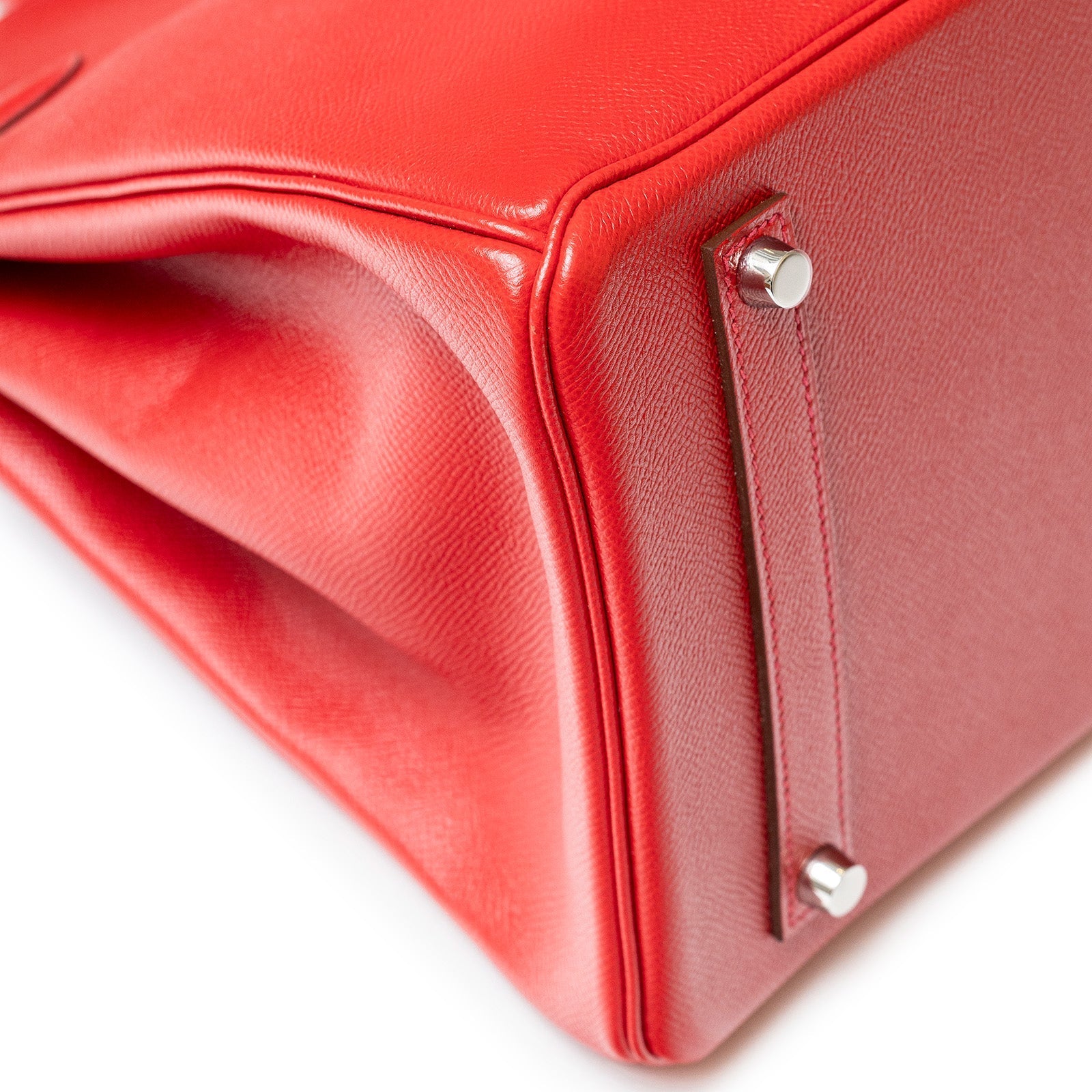 Hermès Birkin 35 Rouge Casaque Epsom Palladium Hardware