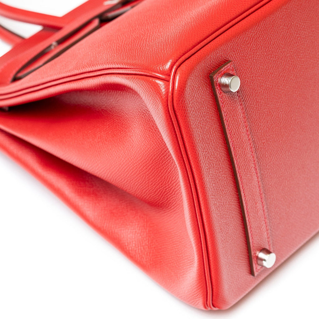Hermès Birkin 35 Rouge Casaque Epsom Palladium Hardware