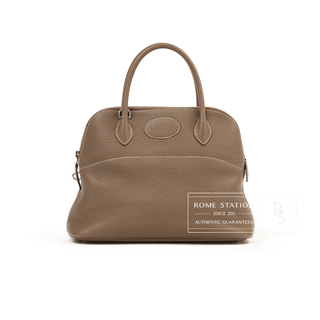 Hermès Bolide 31 Etoupe Clemence Palladium Hardware