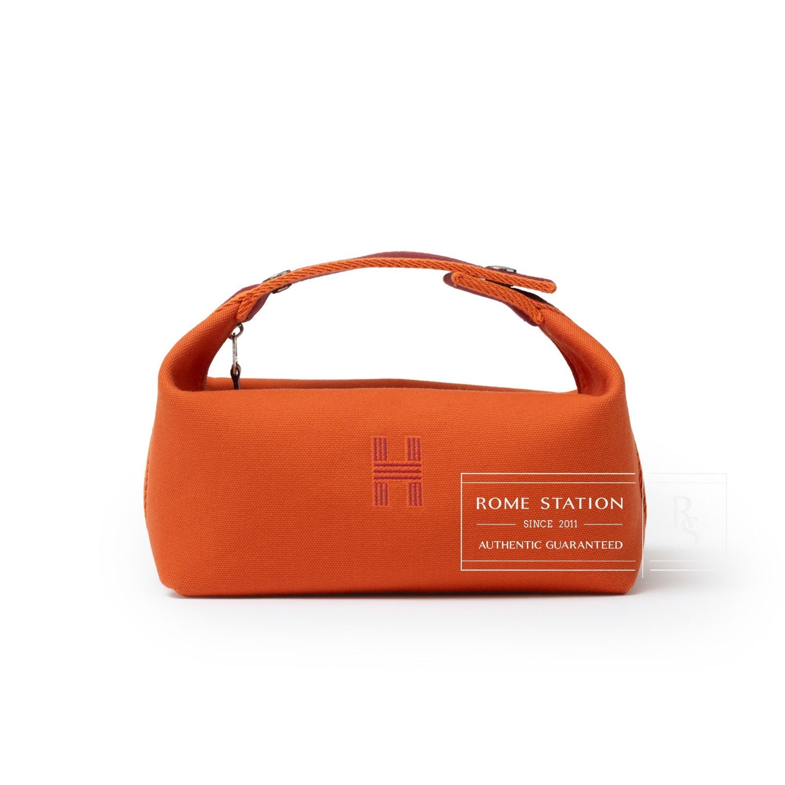 Hermès Bride a Brac Case PM Canvas Orange/Feu