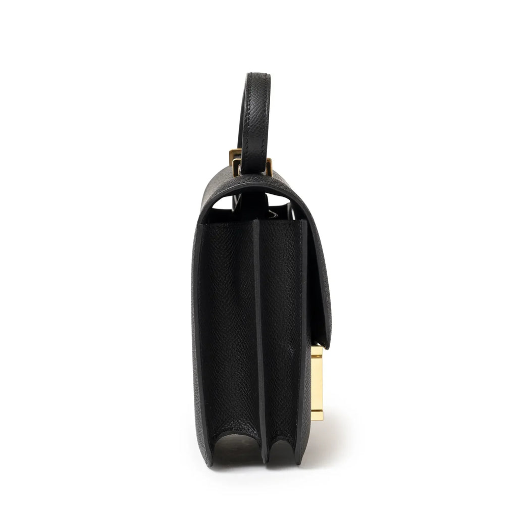 Hermès Mini Constance 18 Black Epsom Gold Hardware