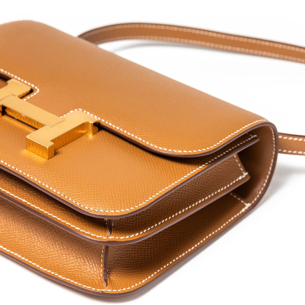 Hermès Mini Constance 18 Gold Epsom Gold Hardware