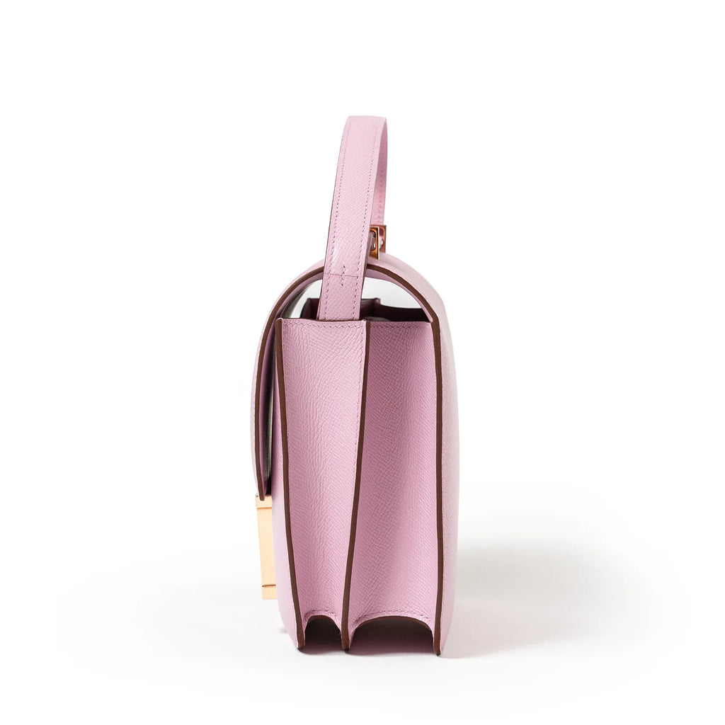 Hermès Mini Constance 18 Mauve Sylvestre Epsom Rose Gold Hardware