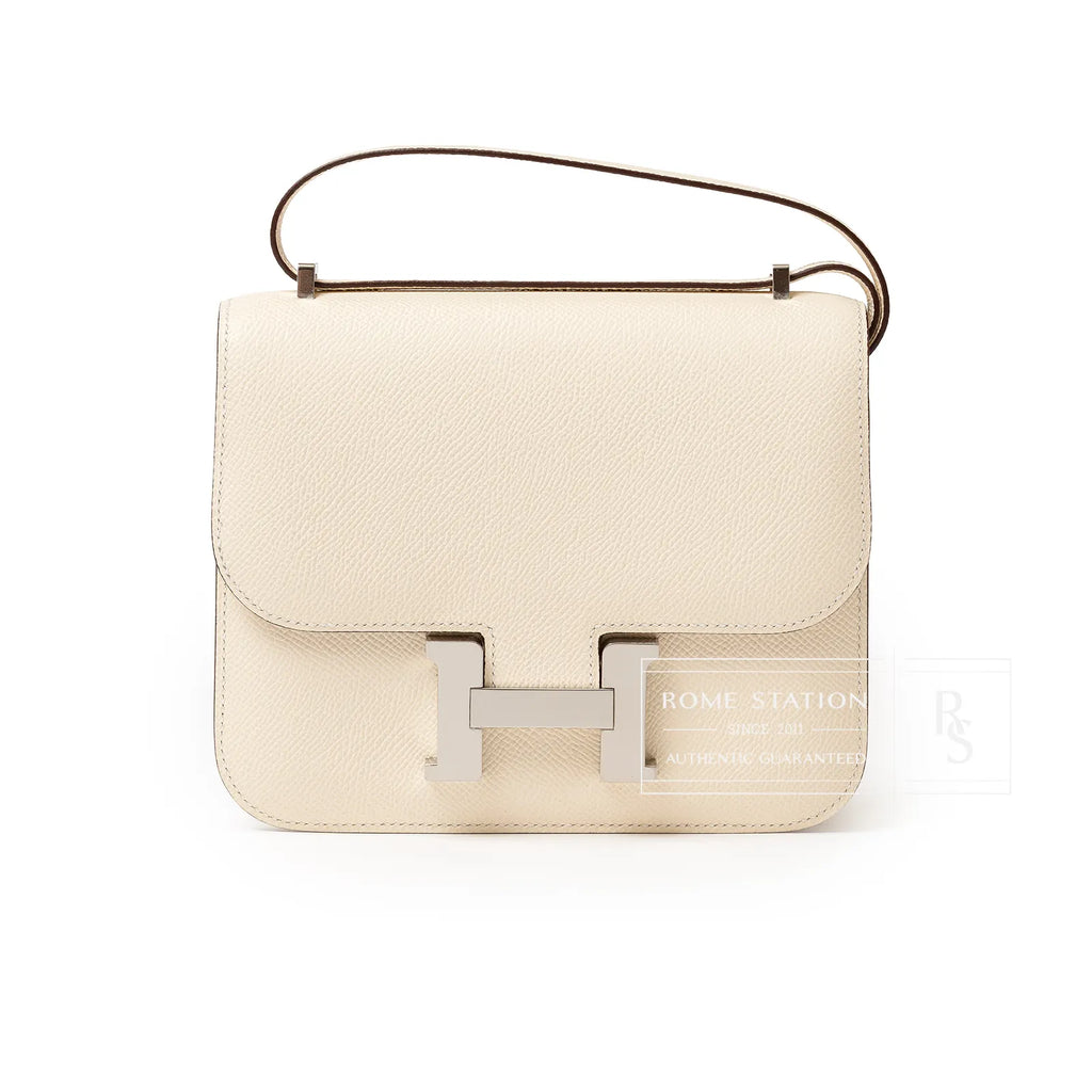 Hermès Mini Constance 18 Nata Epsom Palladium Hardware